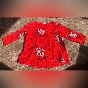 KINDRED Floral Long Sleeve Blouse